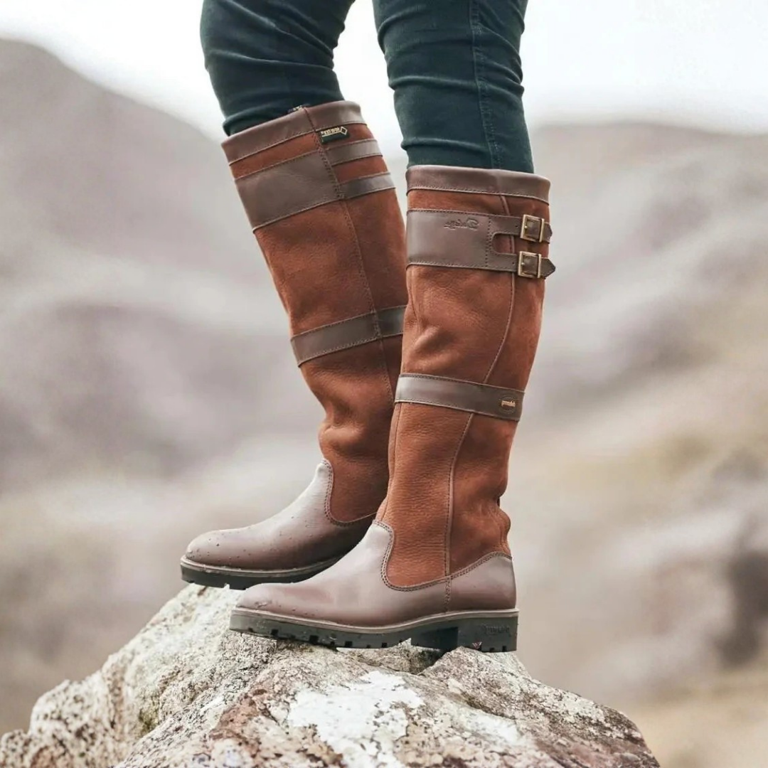 Silvia | botas altas con hebillas ajustables y suela de agarre