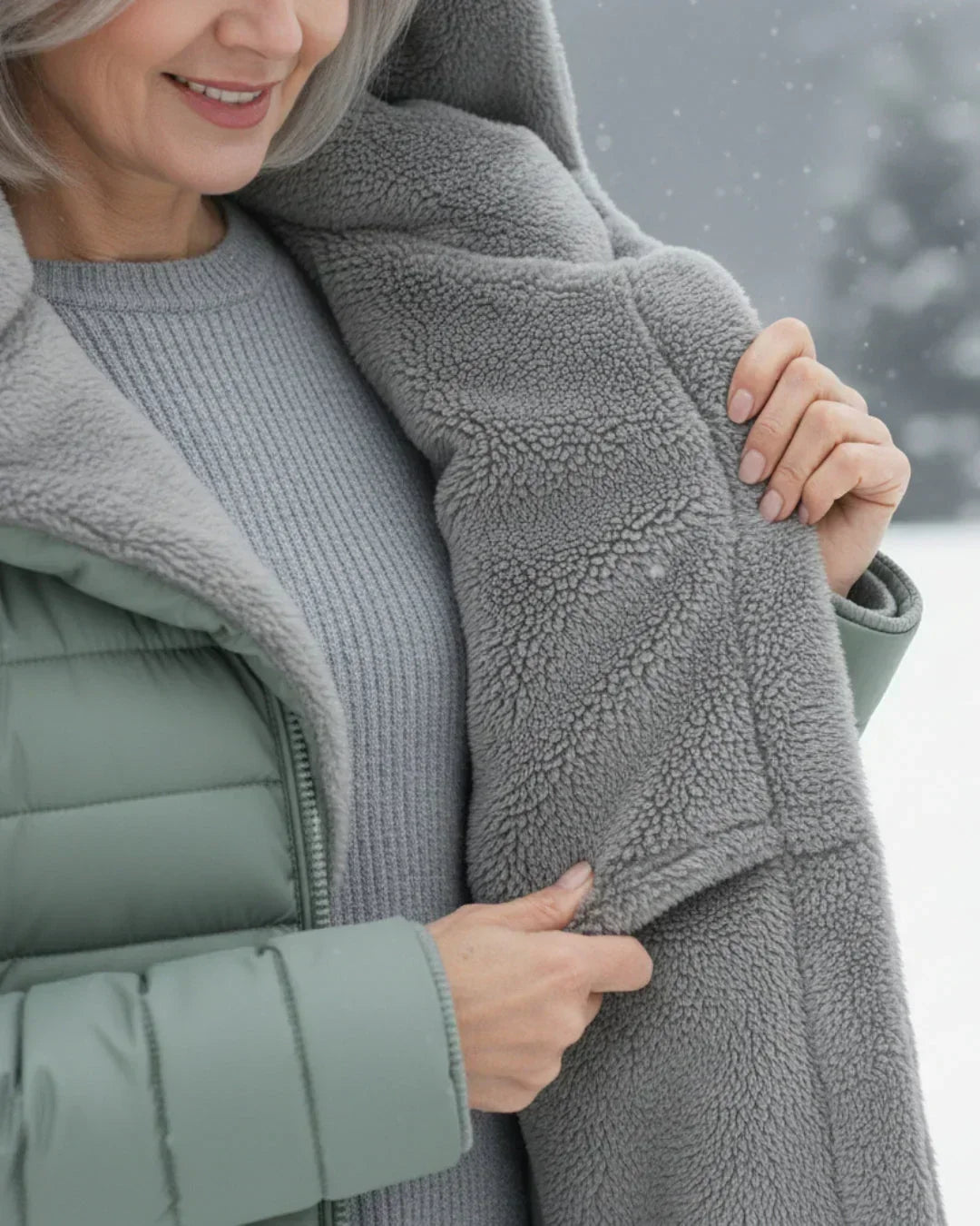 Elena | chaqueta larga acolchada con corte en A