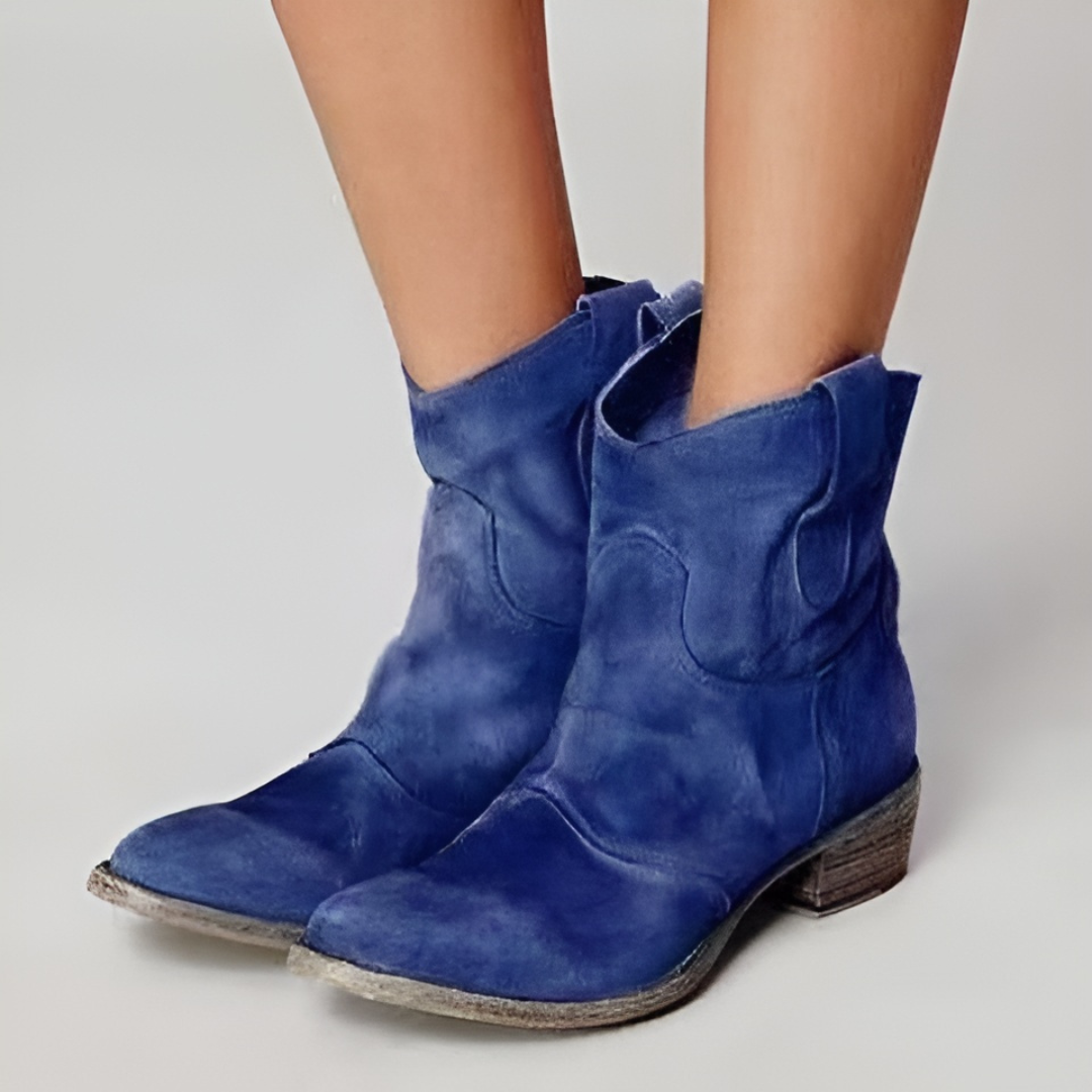 Esther | botines camperos con tacón ancho y tiradores