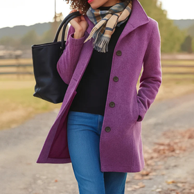 Morado con bufanda