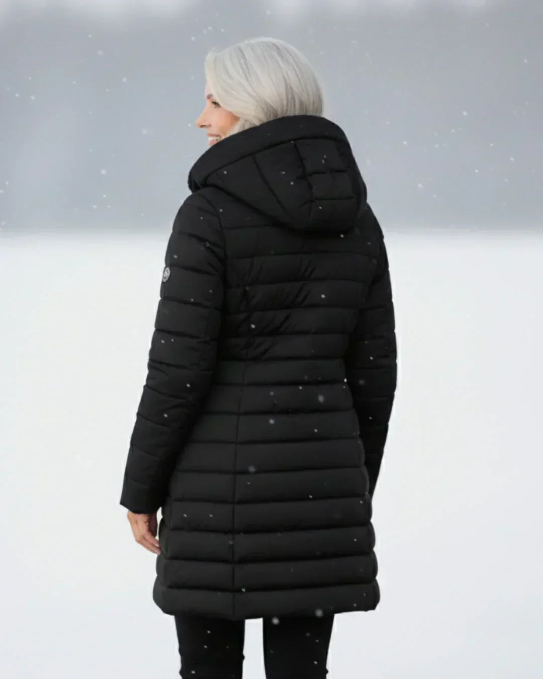 Elena | chaqueta larga acolchada con corte en A