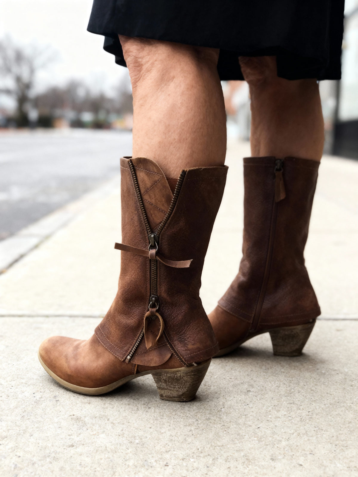 Marta | botas de media caña con cremallera lateral