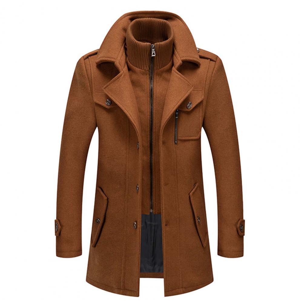 Cian | abrigo largo de hombre con cuello doble y botones