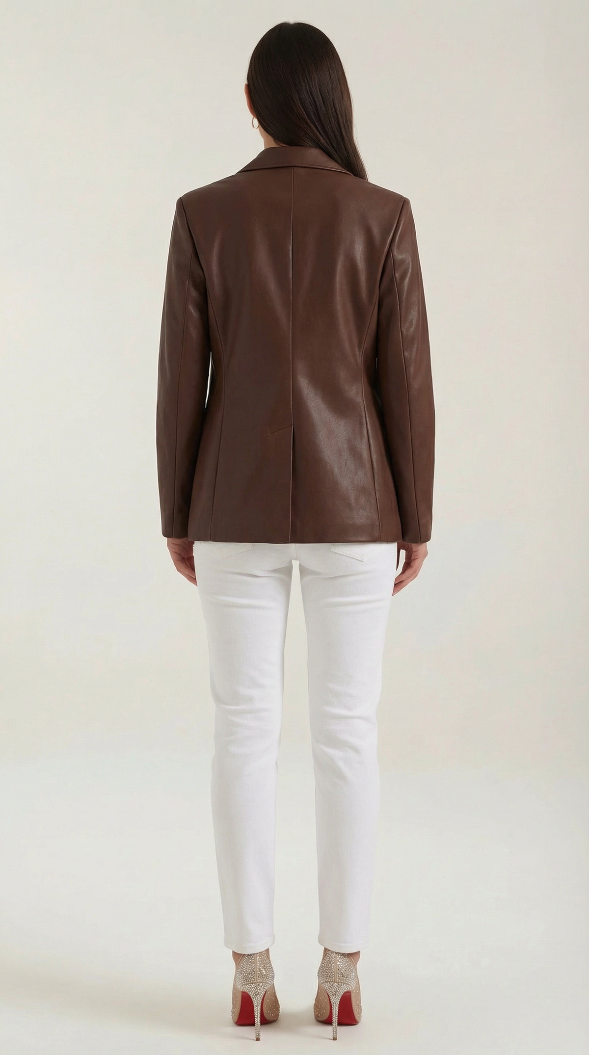 Catherine Oversized Leather Blazer