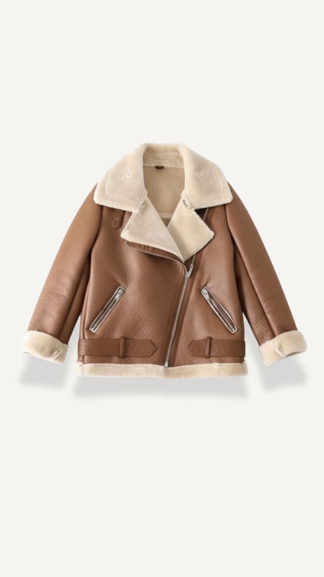 Ana | chaqueta con cinturón en el bajo y detalles de cremallera