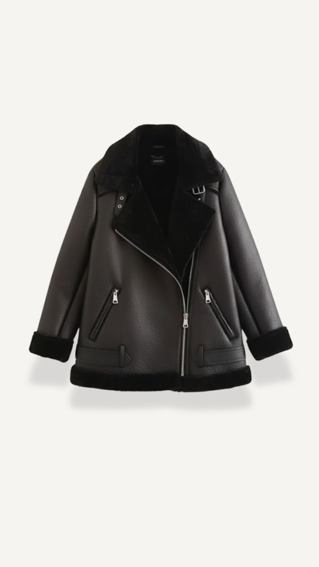 Ana | chaqueta con cinturón en el bajo y detalles de cremallera