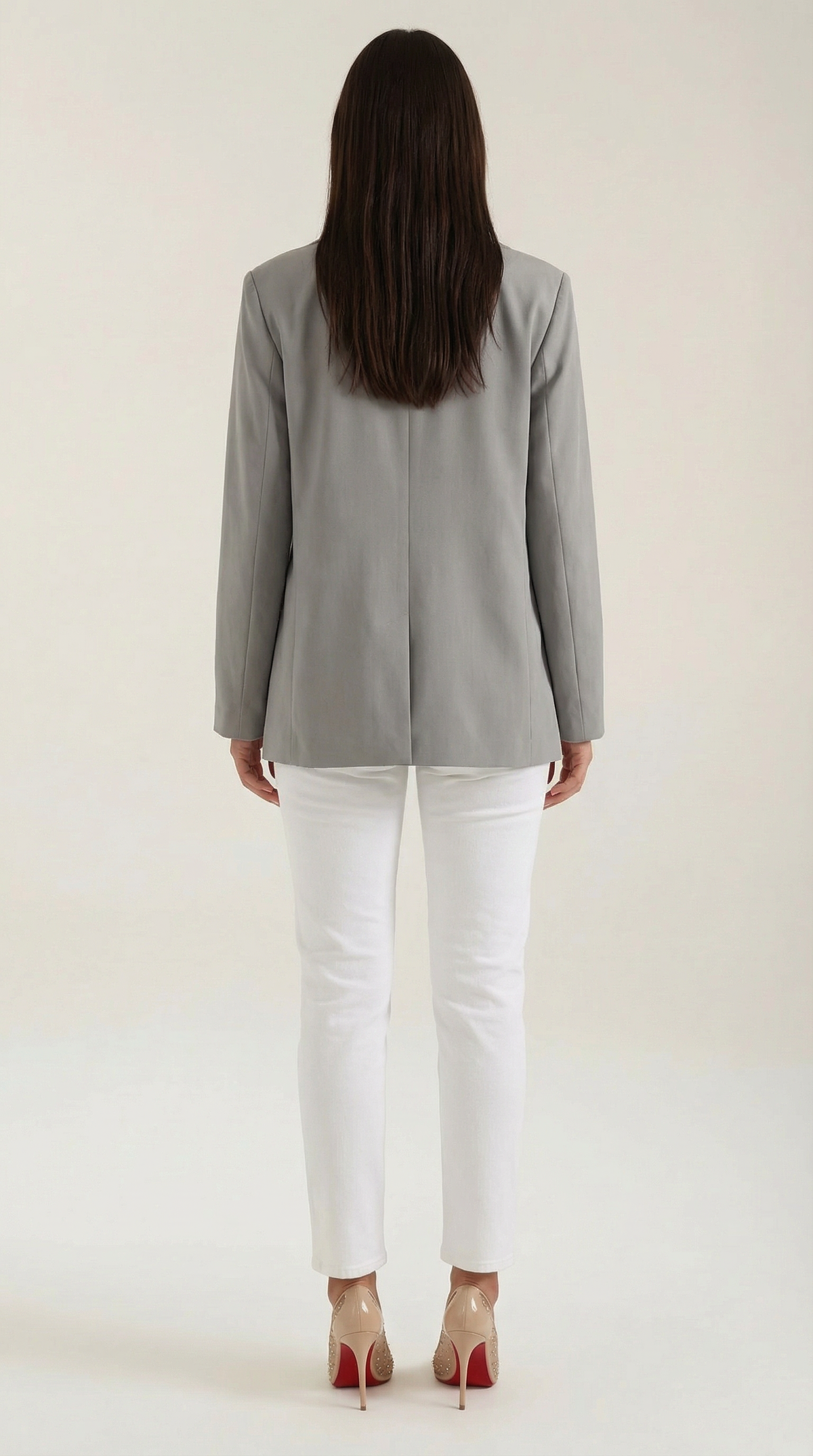 Susana | blazer largo con cintura marcada y hombreras discretas