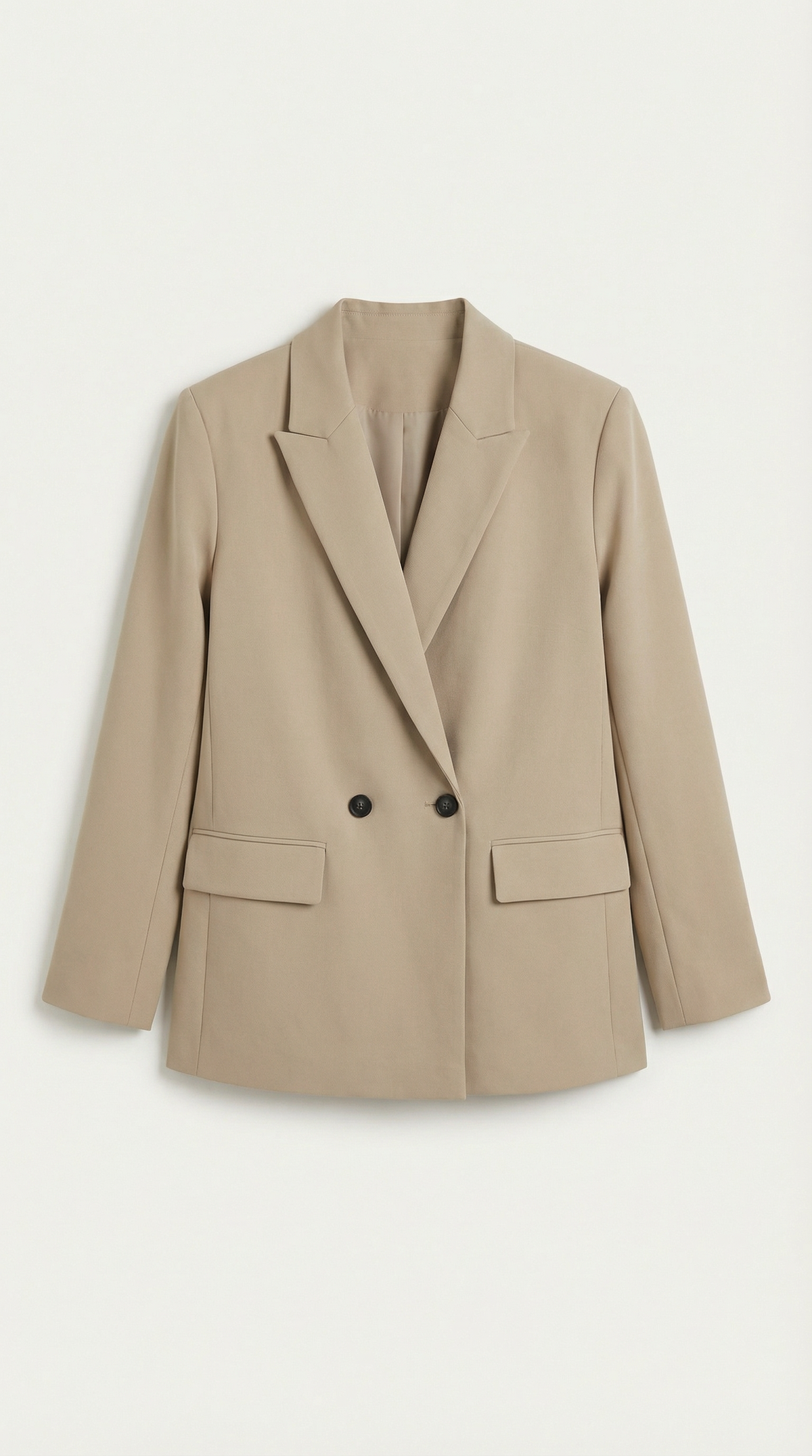 Susana | blazer largo con cintura marcada y hombreras discretas