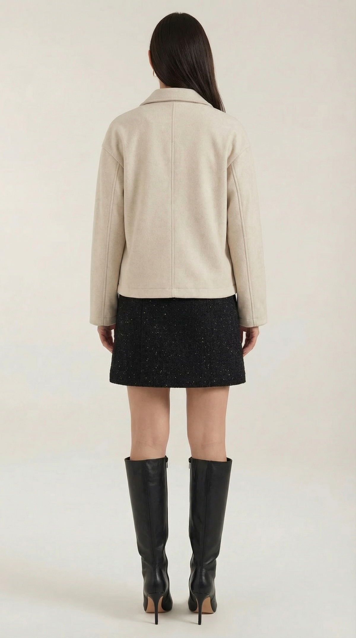 Eva | chaqueta con cremallera frontal continua y cuello clásico