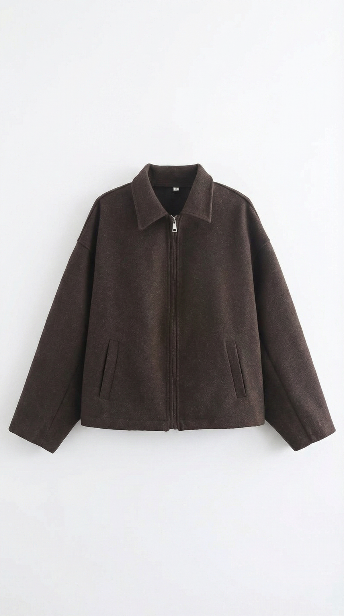 Eva | chaqueta con cremallera frontal continua y cuello clásico