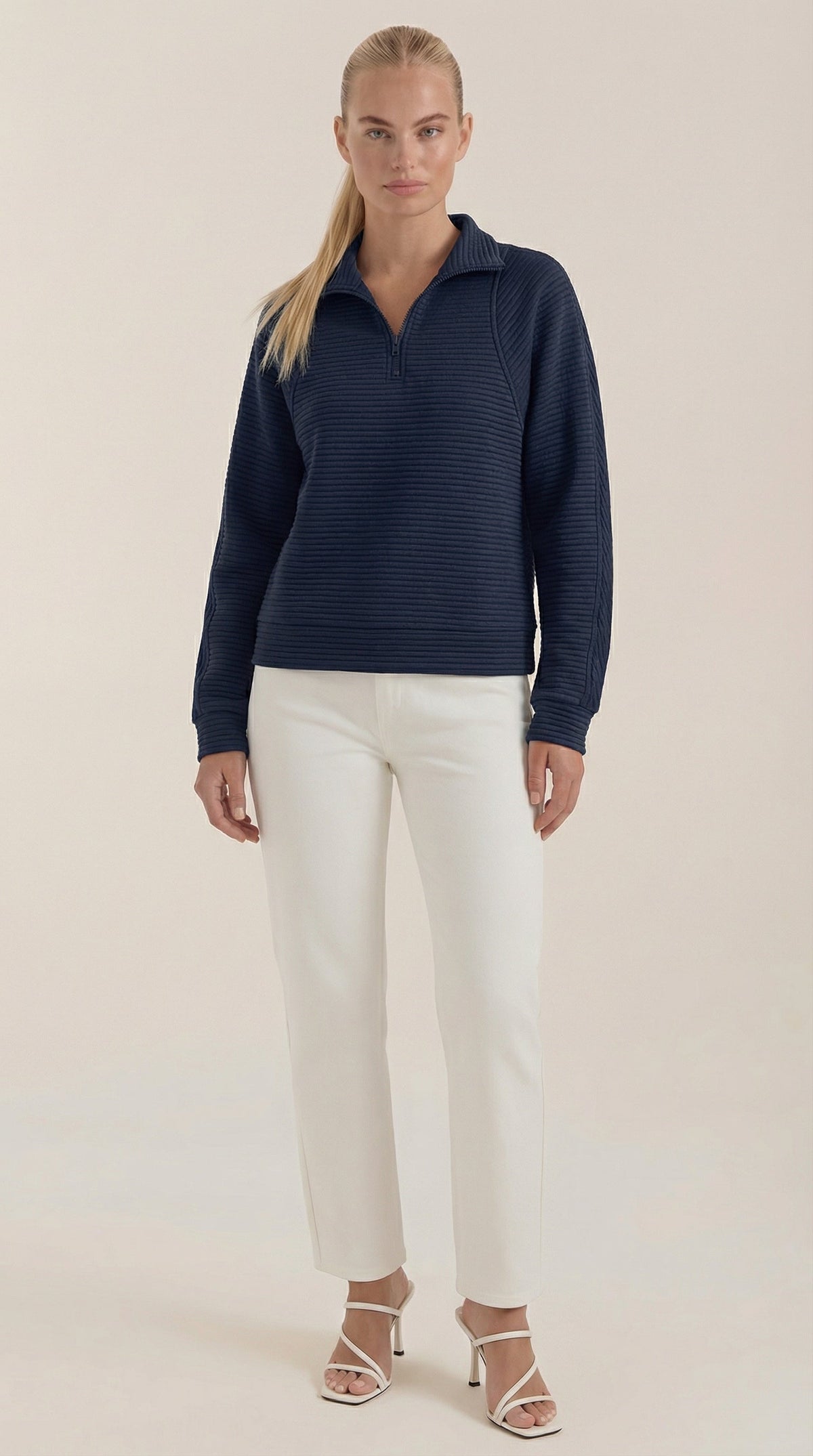 Melinda Quarter-Zip Polo Pullover