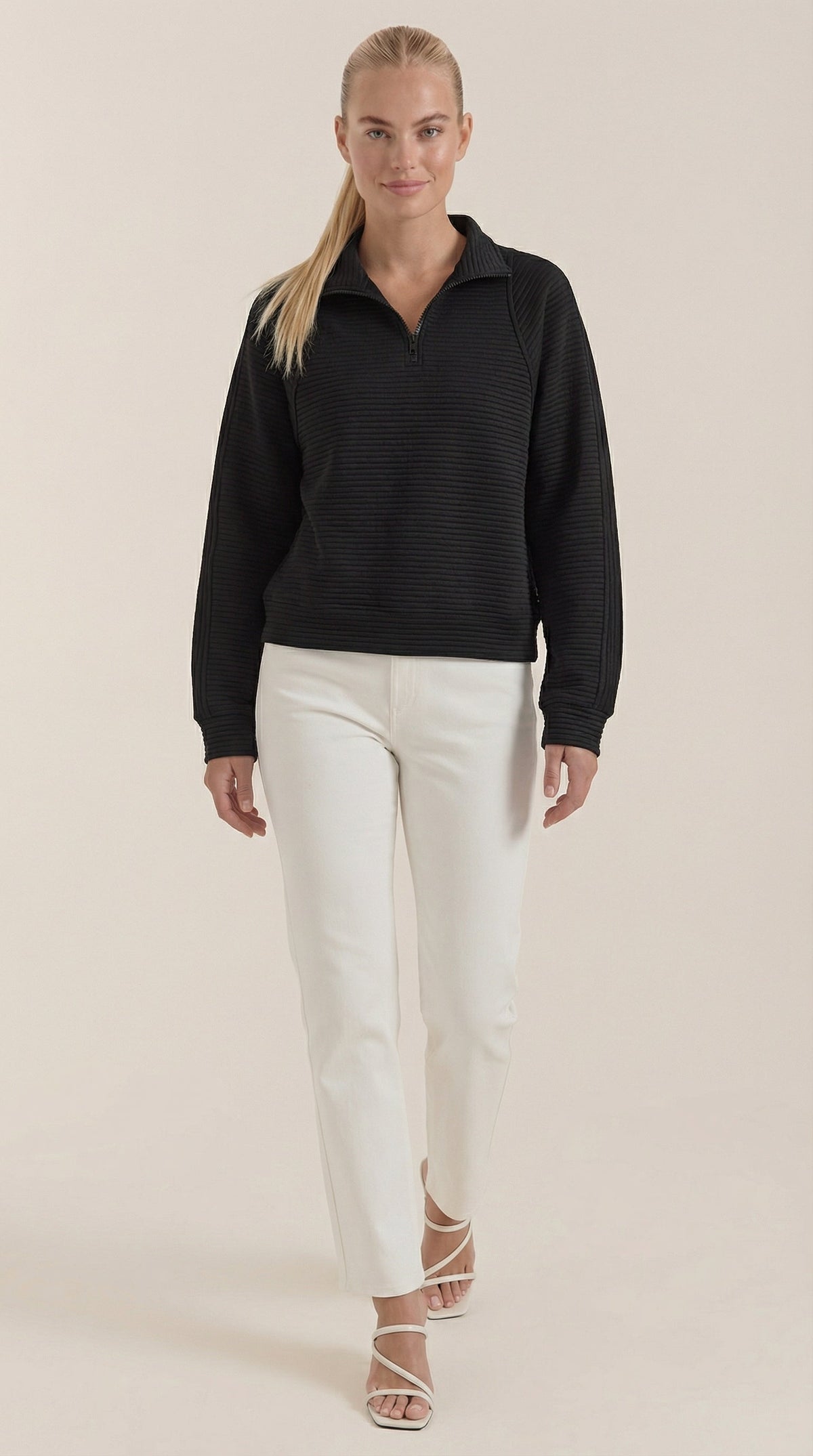 Melinda Quarter-Zip Polo Pullover