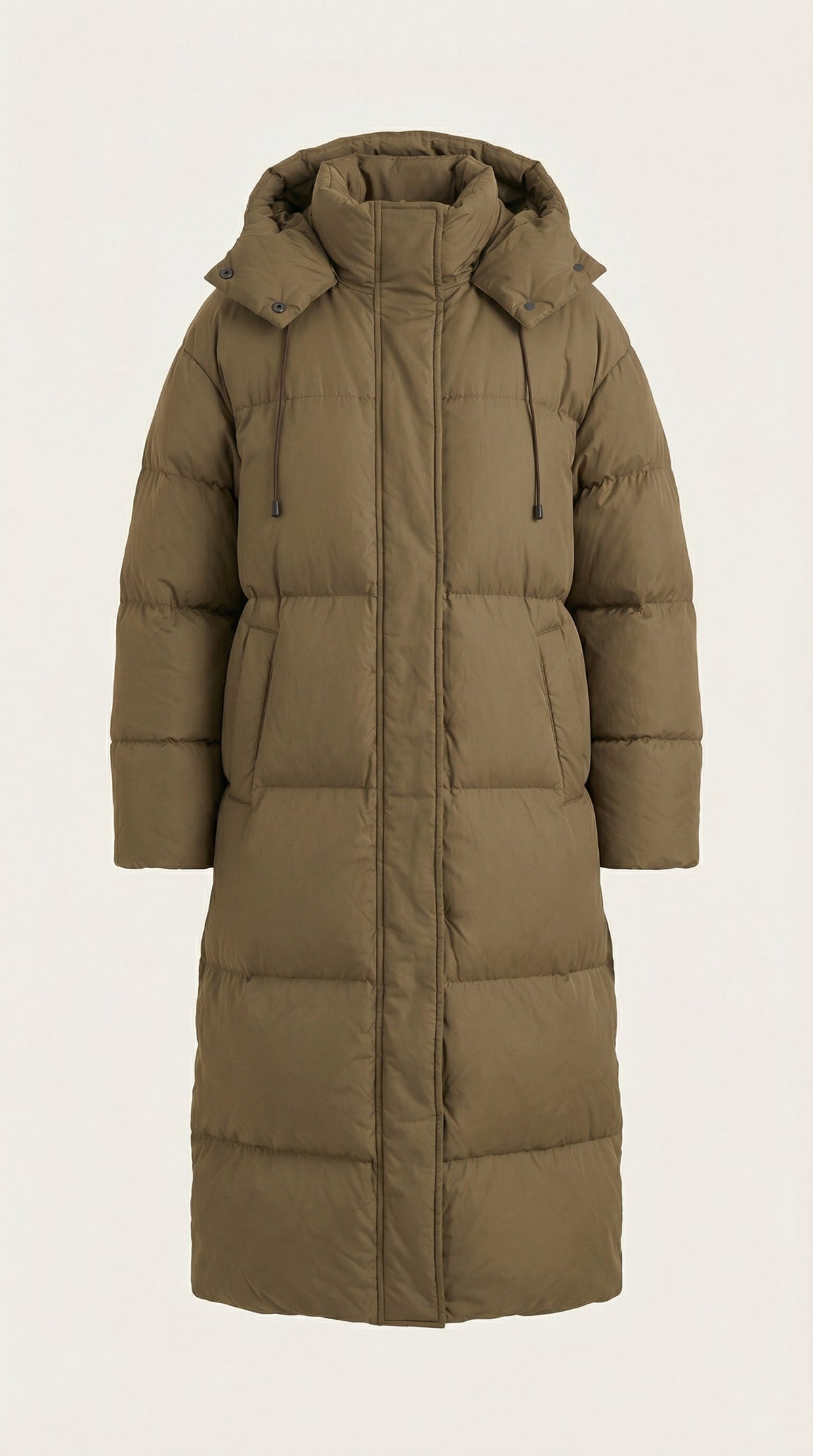 Pilar | abrigo acolchado largo con capucha oversize