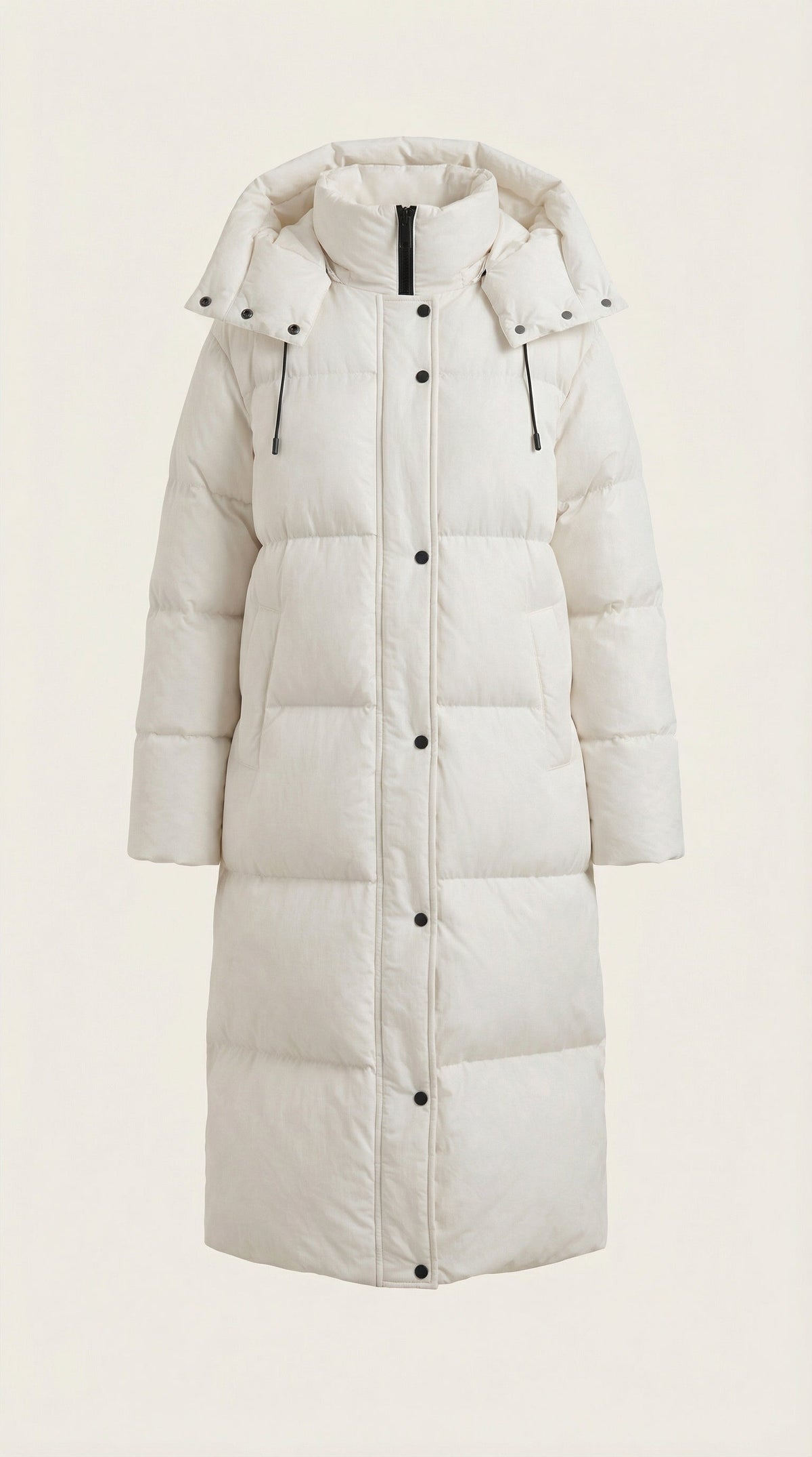 Pilar | abrigo acolchado largo con capucha oversize